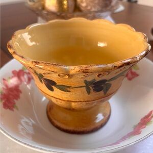 Certified  Raymond Waites Pompeii Footed Ice Cream Bowl & serving salad bowl